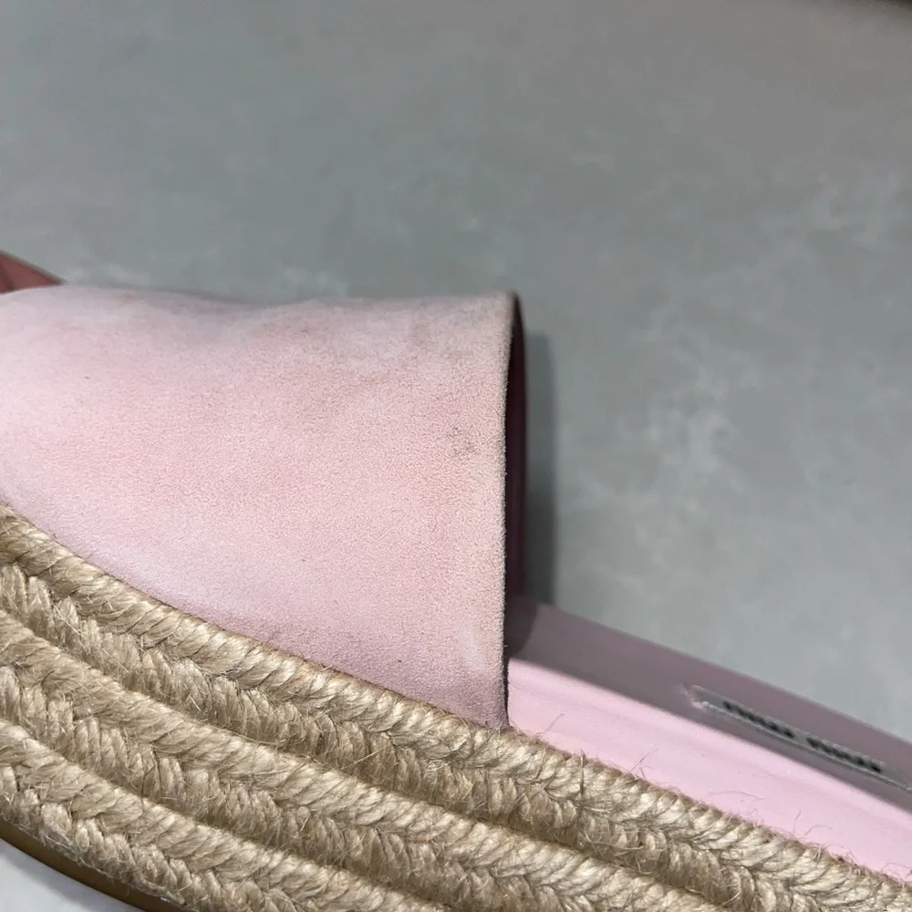 Miu Miu Pink Platform Espadrille Sandals GUC